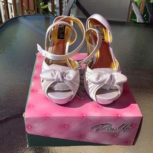 Pin Up White Heels